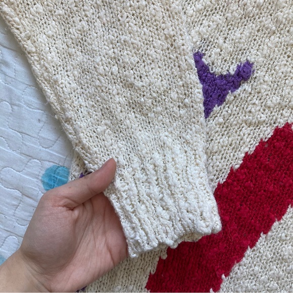 Vintage 80s Funky Paint Swatch Knit Sweater 🎨 - Picture 4 of 6